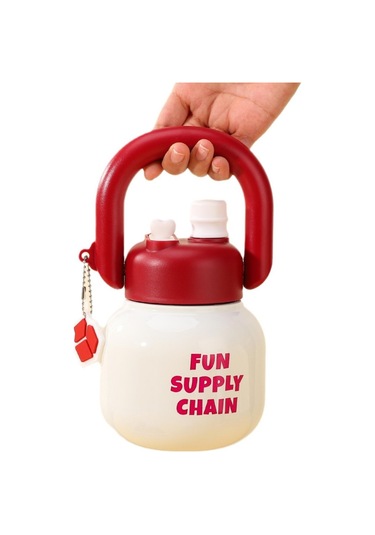 Çocuklar İçin Pratik Ve Sağlıklı Taşınabilir Su Matarası, Okul Ve Seyahatlerde Kullanışlı Kırmızı