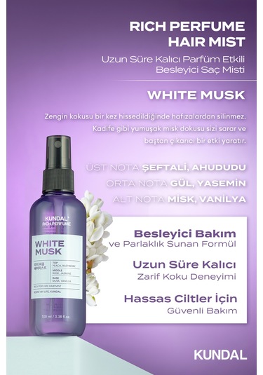 Kundal Rich Perfume Hair Mist White Musk 100 ML