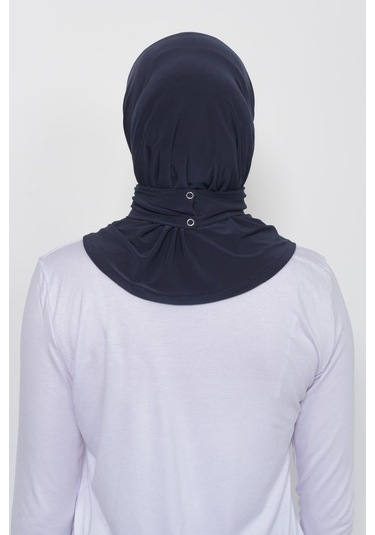 Çıtçıtlı Hazır Eşarp Hijap Füme