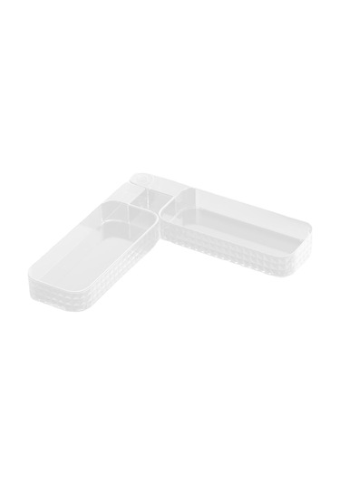 Suntek Duş Köşe Raf Depolama Mutfak Yurt Otel Kullanımı Kolay Banyo Raf Temizle Beyaz