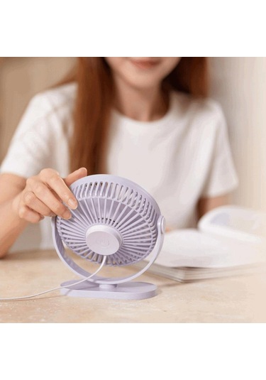 Suntek Seyahat Açık Için Kompakt Usb Masa Fanı Kişisel Mor