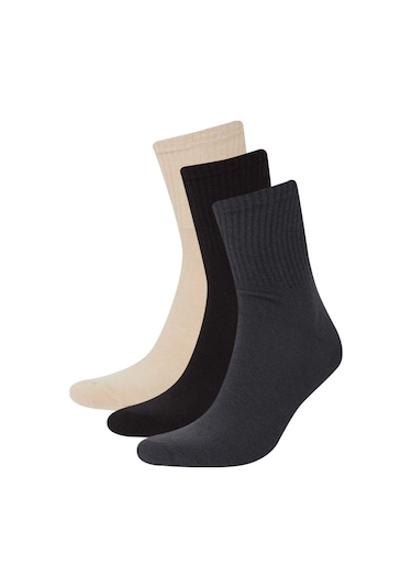 DeFacto Erkek Rahat Lastikli 3'lü Pamuklu Uzun Çorap Z0806AZNSNV1