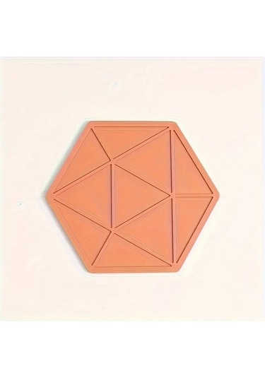 Topshop1 Beige Altıgen Yalıtımlı Paspas Yumuşak Kauçuk Kalınlaştırılmış Mutfak Dekoru