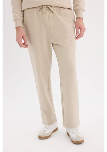 DeFacto Regular Fit Eşofman Altı İçi Polarlı Basic Düz Cepli Beli Bağcıklı Düz Paça D7836AX25SPBG735