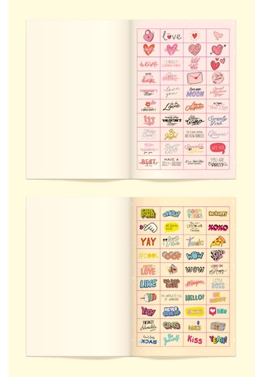 Sticker Book 2100 Adet Renkli Etiket Bang