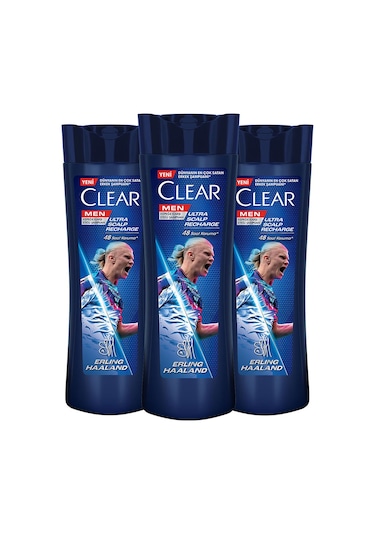 Clear Men Erling Haaland Kepeğe Karşı Etkili Şampuan 3 x 350 ML
