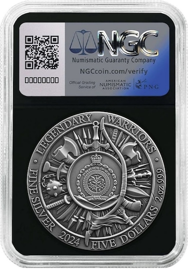 Agakulche Eric Kanlı Balta Altın Kaplama Ngc Sertifikalı Gümüş Sikke Coin