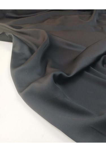 Siyah Renkte Hafif Parlak Krep Kumaş En: 145 Cm-9979 10