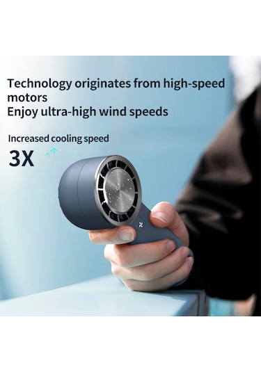 Springsun Usb Şarjlı Taşınabilir El Tipi Mini Fan 3 Hızlı Soğutucu Masa Telefon Standı Sarı