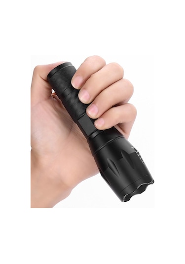 Valkyrie Çift Fonksiyonlu Ultraviyole Mor Işık Ve Xml-t6 El Feneri Dual Mode 2000 Lümens Siyah