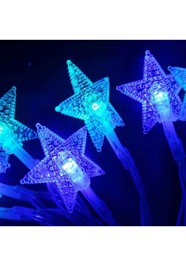 Ximistore9 Yıldız Led Işık Zinciri, 3 Metre 20 Işık, Pilli, Renkli, Su Geçirmez, Dekoratif, Uzun Ömürlü.