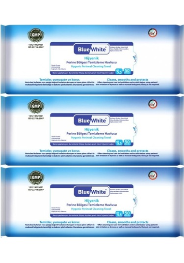Blue White Antibakteriyel Perine Bölgesi Yıkama 50Li 3 Adet