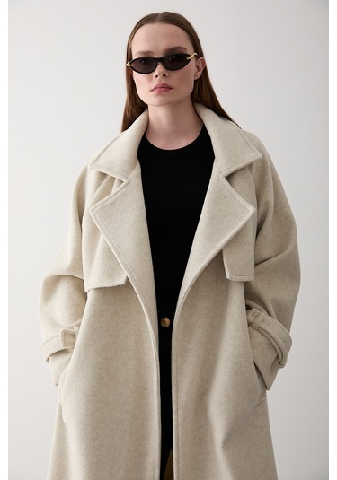 Ekru Vorkuta Kuşaklı Kaban - 407007 Ekru