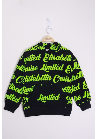 Toontoy Kız Çocuk Limited Baskılı Sweatshirt Lacivert