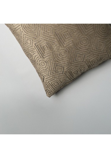 Sezyon Mira Desenli 50 50 Açık Kahverengi Kırlent Kılıfı Açık Kahverengi