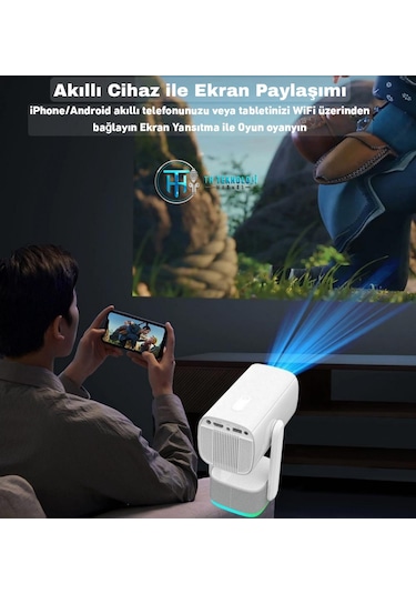 Lensun New 14 Android Bataryalı Projeksiyon Cihazı 4k-uhd/hdmı