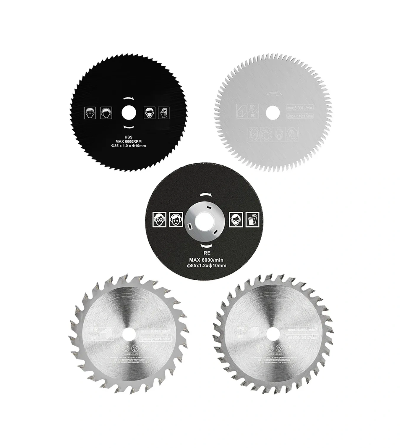 Xcan Tct 85x10 Mm Metal Ve Ahşap Testere Bıçakları Seti, 5 Adet 313706073