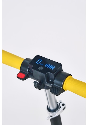 Elektrikli Çocuk Scooter 130w 3 Kademe Hız Ayarlanabilir Gidon Uzun Menzil Koruma Seti Hediye Sarı