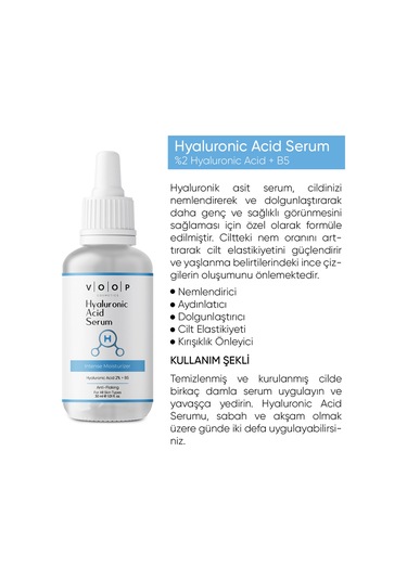 Voop Hyaluronik Asit Serum 30 ML