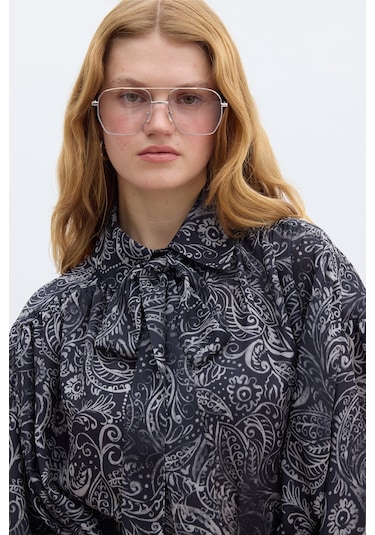 Desenli Bağlamalı Gömlek Freesıa Çok Renkli