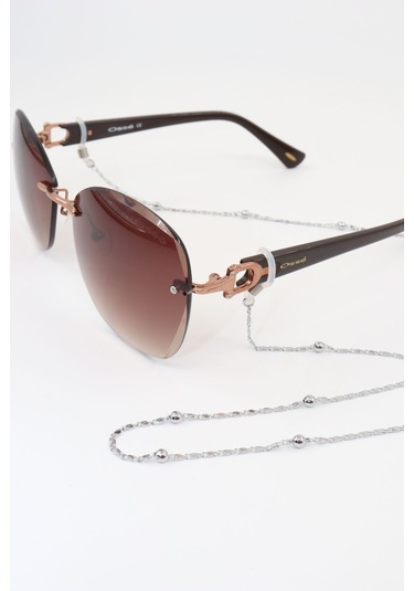 Çelik Gümüş Renk. Gözlük Zinciri. Özel Tasarım Steel. Gözlük Ipi. Gözlük Askısı. Unisex Gümüş