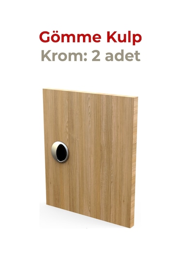 Adilon Gömme Kulp, 50 mm, Krom (2 Adet)