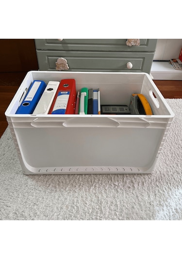 Alpbx 1.kalite Beyaz Plastik Kasa 60x40x32 Cm - Kutu 65 Litre