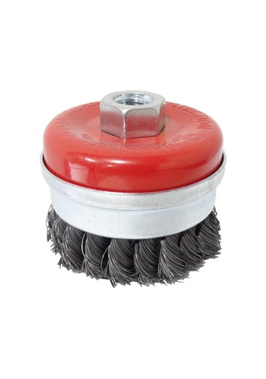 Partner Pt02040 Çanak Fırça Gri Burma Telli M14 Vidalı 100mm