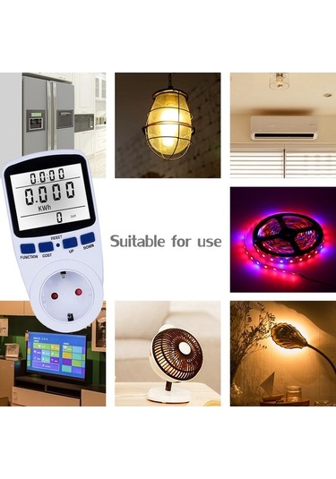 Besthome1 Elektrik Tüketim Ölçer - Watt, Volt, Amper Ve Kwh Takip - Eu Fişli