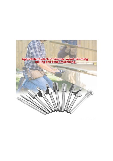 Springsun 10 Adet Hss Ahşap İşleme Freze Ucu - Taşlama, Oymacılık Ve Kenar Düzenleme İçin Elektrikli Freze Uçları