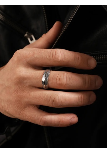 Serebranyj Dom Ortodoks Yüzük Geniş Gümüş 925 9888272 Gri