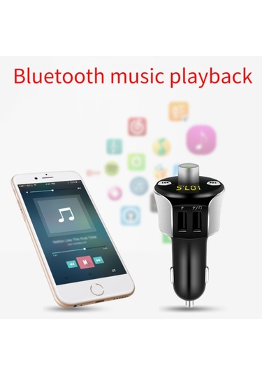 Bc05 Çift Usb Şarj Bluetooth Fm Verici Mp3 Çalar Araç Kiti, Eller Serbest Arama Ve Tf Kart Ve U Disk Desteği