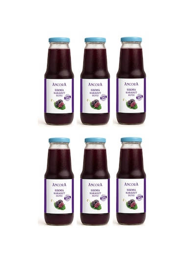 Ancora Sıkma Karadut Suyu 1 Lt X 6 Adet