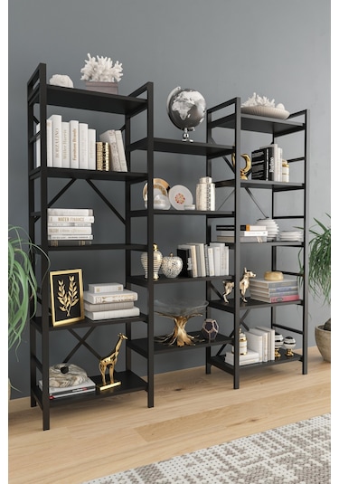 Gada Metal Kitaplık Siyah