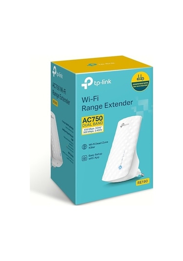 TP-Link RE190 AC750 750 Mbps 5 Ghz Dual Band Mesafe Genişletici