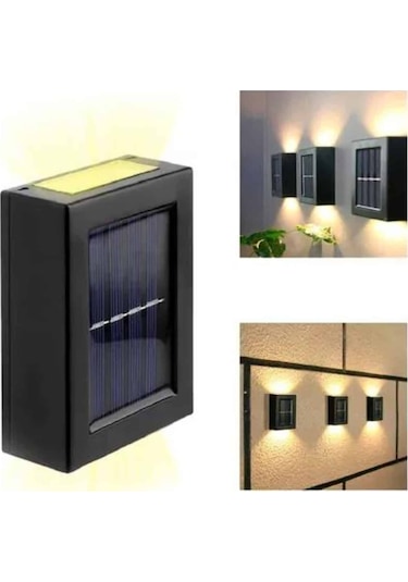 Sptmgldı Solar Güneş Enerjili Çift Taraflı Duvar Lambası Çift Taraflı Duvar Lamba Güneş Enerjili