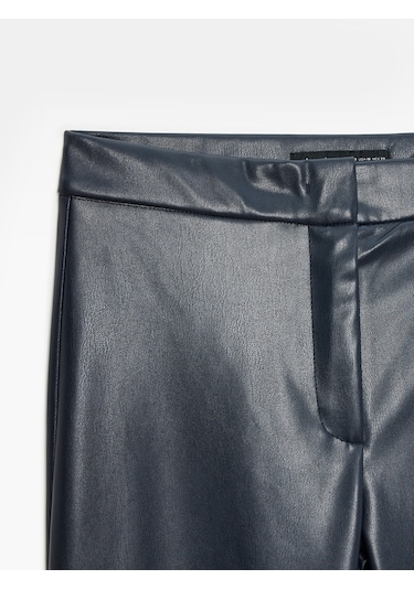 Dilvin 72237 Suni Deri Çan Paça Pantolon-lacivert Lacivert