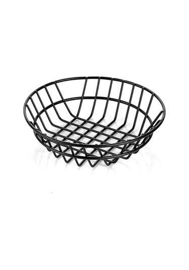 Altınbaşak Metal Örgülü Yuvarlak Ekmek Meyve Sepeti 20cm A01401 Siyah
