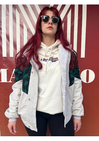 Unisex Aztek Retro Bomber Oversize Desenli Vintage Ceket Gksb4 Çok Renkli