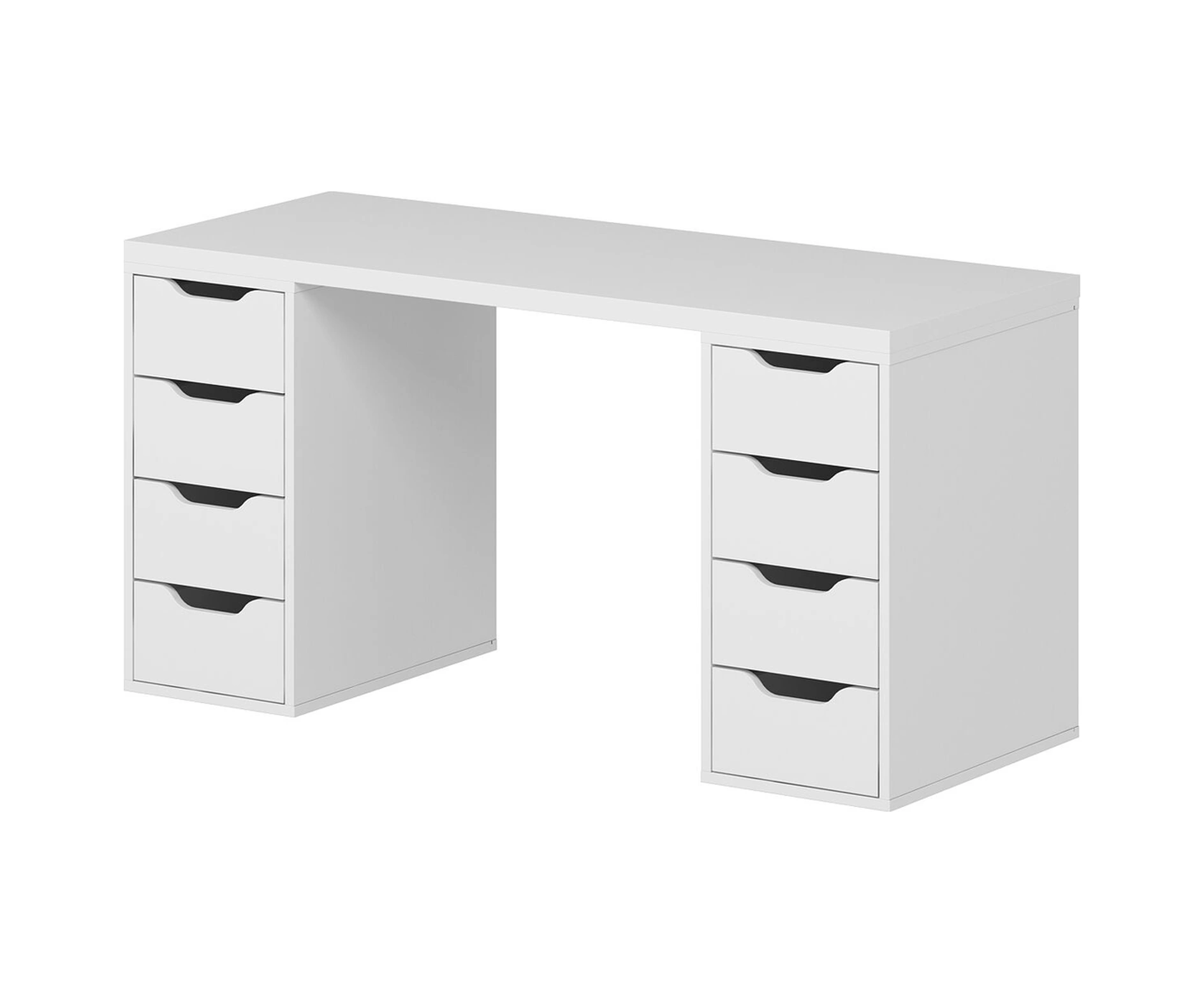 Alen 150 Cm 8 Çekmeceli Çalışma & Oyuncu Masası - Beyaz Beyaz