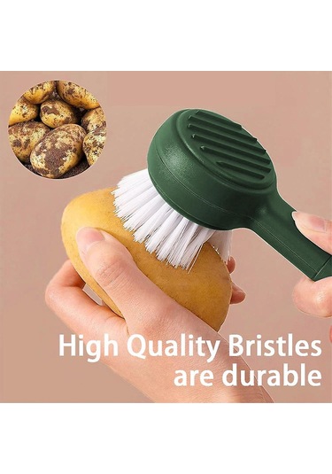 Sebze Temizleme Fırçası Meyve Fırçası İyi Tutuş Uzun Saplı Gıda Temizleme Fırçası Çok İşlevli -2