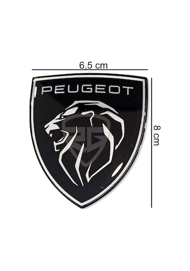Peugeot Logo Yeni Arma 3D Oto Damla Silikon Sticker Yapıştırma