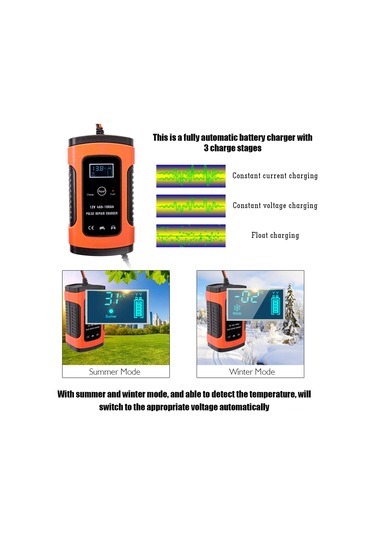 Teltree 12v 5a Akıllı Akü Şarj Cihazı, Moto-silah Ve Otomobil İçin, Plomb Asit Akü Tamiri, Avrupa Standartı 100-220v Giriş