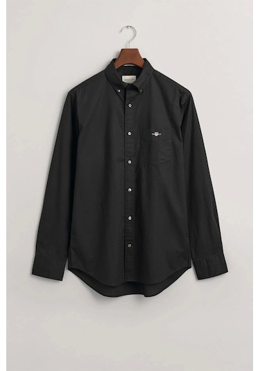 Gant Erkek Siyah Regular Fit Gömlek Siyah