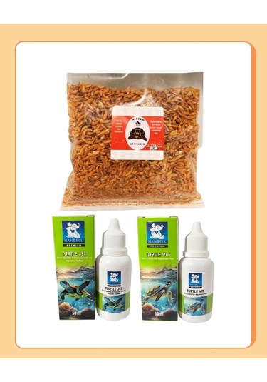 100gr Saf Gammarus + Kaplumbağa Bakım Seti