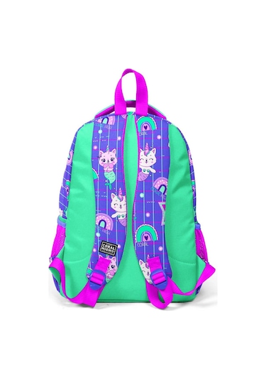 Coral High Kids Su Yeşili Lavanta Unicorn Kedi Desenli Okul Çanta Seti Set0123478