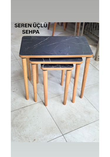 Moleni Seren 3'lü Zigon Sehpa