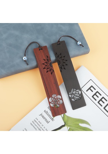 Kitap Severler İçin Ahşap Ayraçlar, 2 Parça El Yapımı Ahşap Ayraç