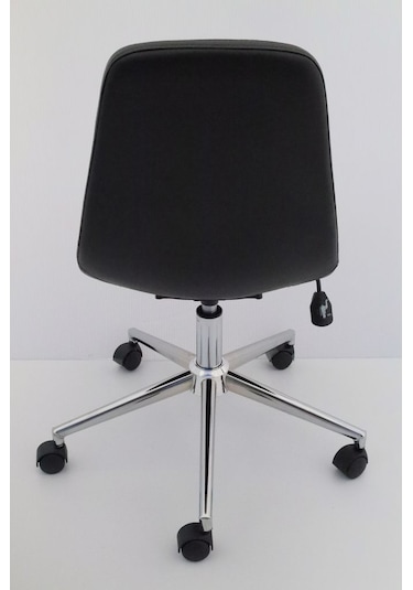 Siyah Deri Rahat Ofis Çalışma Sandalyesi