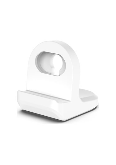 Huami Amazfit Active / Bip 5 / Bip 3 İçin Şarj Standı Silikon Şarj Tabanı Tutucu Kablo Dahil Değil - Beyaz